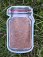 Maas BBQ Austin Powers Texas BBQ spice blend shown in unique re-sealable mason jar pouches and traditional kraft bags. A professional Texas AP rub for brisket, ribs, and gourmet snacks.