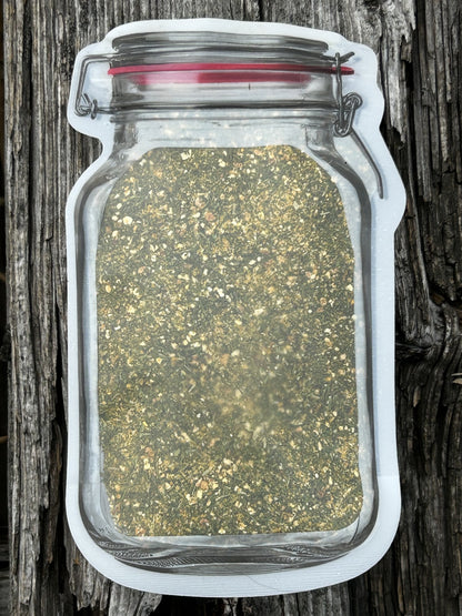 Maas BBQ Dock & Dine Famous Seafood Seasoning in a 30g re-sealable pouch. A salt-free and sugar-free famous salmon blend, perfect as a gift for a foodie. Made in Alberta Canada.