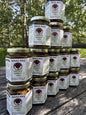 Stack of Maas BBQ Premium Smoked Olive jars, an exclusive gourmet product made in Alberta, Canada, labeled “Canada’s favorite unique smoked spice for BBQ cooking and recipes”, perfect as a great gift for foodies and cooking enthusiasts. Maas BBQ Exclusive Premium Smoked Olives – Canada’s Favorite Gourmet BBQ Ingredient, Unique Smoked Spice Gift for Foodies & Cooking Enthusiasts, Made in Alberta, Canada