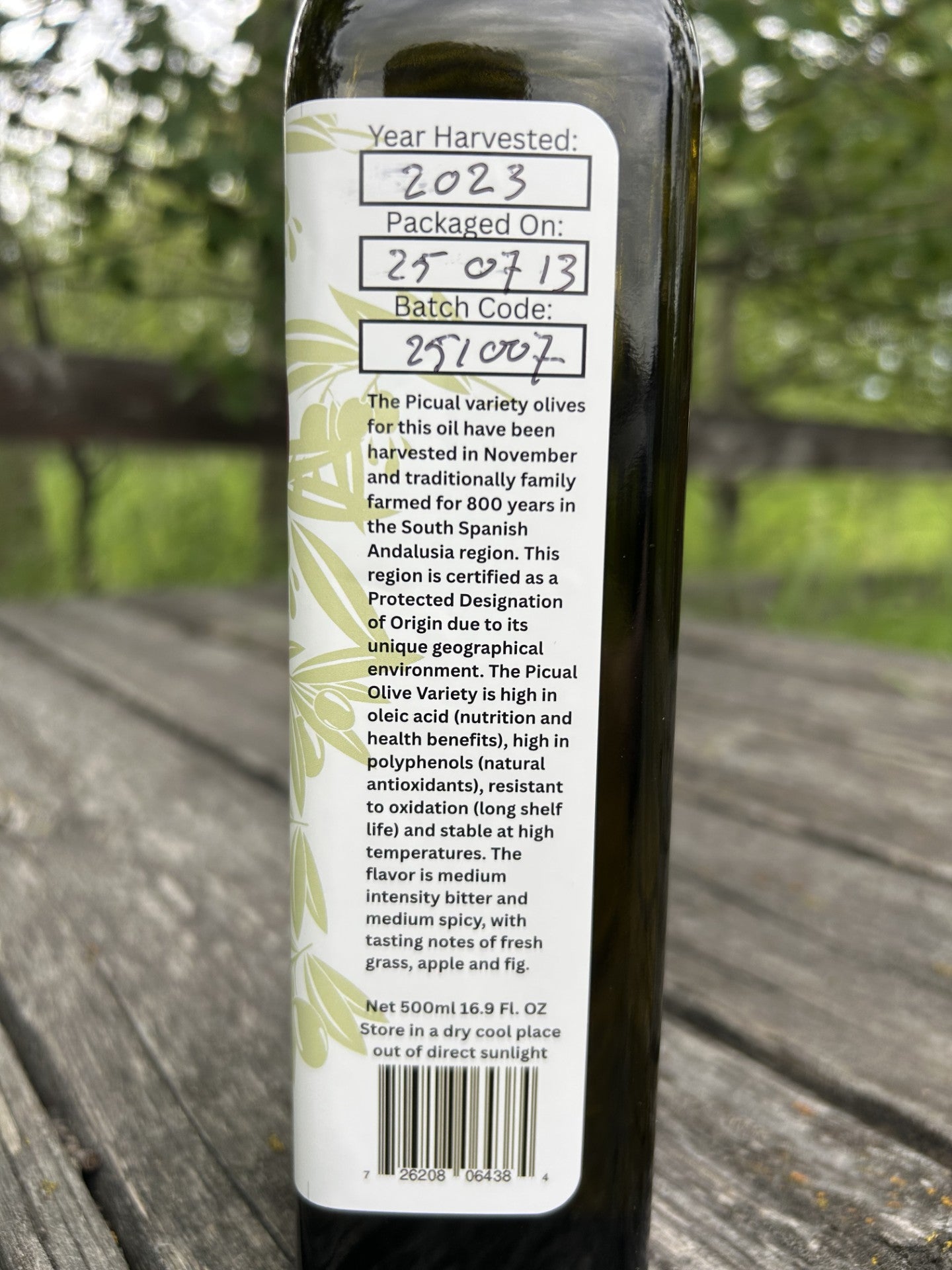 Olive Oil – Cold-Smoked Picual Extra Virgin - 500ml